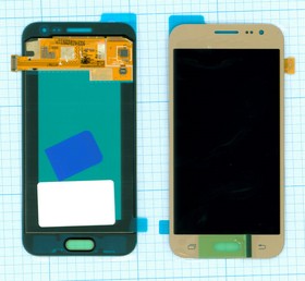 Дисплей (экран) в сборе с тачскрином для Samsung Galaxy J2 SM-J200H золотистый