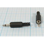 Штекер Audio Jack моно 3.5мм на кабель; №42 штек 3,5моно\2C[Ni]\каб \пл хвост\\