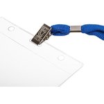 Бейдж Attache 120х87мм металл зажим/тесьма син.(10шт.) 1065ГК-101