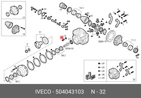 504043103, Датчик блокировки дифференциала| \IVECO EuroTech/EuroTrakker