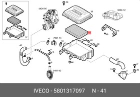 Фото 1/4 5801317097, Фильтр воздушный Iveco Daily 12