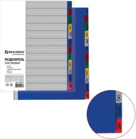 Разделитель А4, 12 листов, Январь-Декабрь, оглавление, цветной, 225613