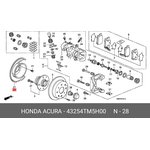 43254TM5H00, Защитный кожух тормозного диска задднего левого Honda Insight 08