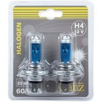Лампа 12V H4 60/55W +50% P43t 5000К GANZ 2 шт. блистер GIP06053