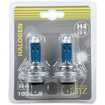 Лампа 12V H4 100/90W +50% P43t 5000К GANZ 2 шт. блистер GIP06054