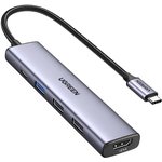 15495_, Разветвитель USB UGREEN CM478 (15495) USB-C To HDMI+USB3.0+ USB2.0+PD,серебр