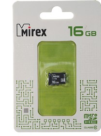 Фото 1/4 13612-MC10SD16, Карта памяти 16GB MicroSD class 10 MIREX