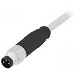 21348000380050, Sensor Cables / Actuator Cables M8 3PIN MALE STRT SINGLE END 5.0m PVC