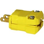 HBL5865VY, Power Entry Connector, Power Entry, 15 A, Yellow, Nylon (Polyamide) Body, 125 V