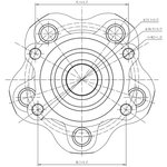 Z89140R, Ступица задняя NISSAN MURANO Z51 (07-- ), TEANA J32 (08-- ) RUS J32R ...