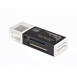 USB Картридер All in 1 Mini металлический 638 черный, коробка