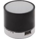 Bluetooth колонка S50 LED, MicroSD, USB черная, белая, коробка