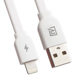 USB Дата-кабель REMAX Apple-i для Apple 8 pin плоский 1 м. белый