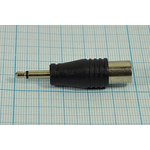 Adapter plug 3.5 mono-TV plug, contacts 2C[Ni], plastic