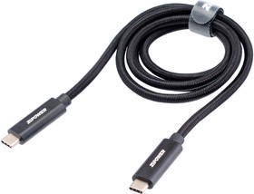 Фото 1/10 PM6676, Кабель USB 3.1 Type-Cx2, 5 A быстрая зарядка, 1 м, передача данных 10 Гб/сек, черный