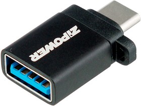 Фото 1/3 PM6678, Адаптер с Type-C на USB A, 3 A быстрая зарядка, передача данных 5 Гб/сек, черный