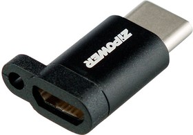 Фото 1/3 PM6680, Адаптер с Type-C на USB micro B, 3 A быстрая зарядка, передача данных 380 Мб/сек, черный