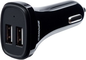 Фото 1/6 PM6683, USB зарядное устройство с двумя портами, 2 USB 5 В/4,8 A, 24 Вт smart, 6 см, черный