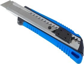 Усиленный нож с автоматическом фиксатором, сегментированное лезвие, 18х100 мм, 19-0-009