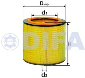 DIFA4309MDIFA430901, Элемент фильтра воздушного (Т150-1109560) К/Т (55491)