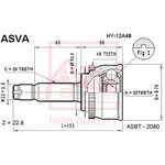 HY-12A48, ШРУС наружный 22x52.5x25