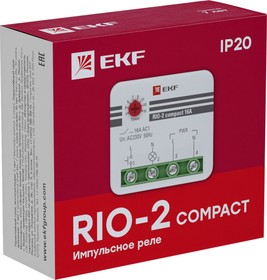 Фото 1/3 Реле импульсное RIO-2 compact 10А PROxima EKF rio-2k-10