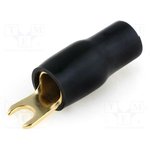 30.4420-03, Наконечник: вилочный, M4, 20мм2, позолота, изолированный, черный