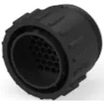 Plug housing, 37 pole, crimp connection, screw locking, straight, 206305-1