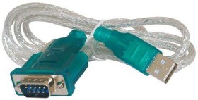 PL1391, Шнур-адаптер USB-COM, разъёмы AM/DB9 (RS232), 1.2 м