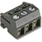 CTBA1301/3A, Pluggable Terminal Block, Right Angle, 5mm Pitch, 3 Poles