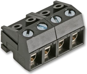 CTBA1301/4A, Pluggable Terminal Block, Right Angle, 5mm Pitch, 4 Poles