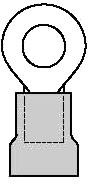 Фото 1/2 19070-0013, Клемма с кольцевым наконечником, M4, #8, 18 AWG, 1 мм², InsulKrimp 19070 Series, Красный