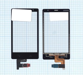 Сенсорное стекло (тачскрин) для Nokia X2 Dual (RM-1013) черный
