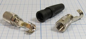 Штекер FME, на кабель 4-6 мм, винт, пластиковый хвостовик; №10842 штек FME\каб 4-6мм\\винт\пл хвост