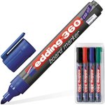 Набор маркеров для белых досок EDDING e-360/4S набор 1,5-3 мм