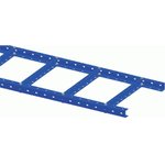 Лестничный лоток прямая секция, шириной 300 мм, сталь, 2.5 метра, серый LAN-LTS300-GY