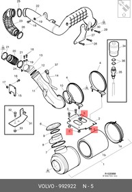 992922, Гайка М10х11,4 VOLVO
