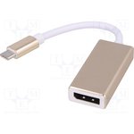 AK-AD-56, Адаптер, USB 3.1, гнездо DisplayPort, вилка USB C, 0,15м