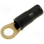 30.4700-06, Ring tip, M6, 10mm2, gilt, insulated, black