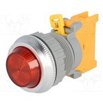 PLN30A R W/O LAMP, Индикаторная лампа, 30мм, PLN30, -20-60°C, Подсвет: BA9S, лампочка
