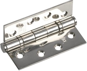 D02053, Fire Door Ball Bearing Hinges Polished Stainless Steel 102 x 38mm 2 Pack