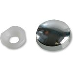 PDT5, Plastic Dome Screw Cover Caps Chrome, 25 Pack