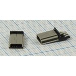 Штекер mini USB, Тип B, 5 контактов, на кабель; №11618 штек miniUSB \B\5P\каб ...