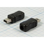Штекер mini USB, Тип B, 5 контактов, на кабель, в пластиковом кожухе ...