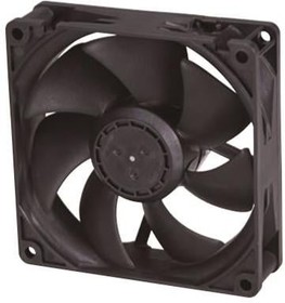 09225SA-24N-AA-D0, DC Fans Tubeaxial Fan, 92x92x25mm, 24VDC, 51.2CFM, Rib Mount, Ball Bearing, Lead Wires