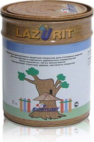 Декоративное покрытие для дерева Lazurit голубой, 0,9 л 73010