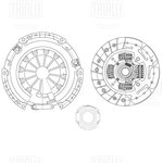 FR 2708, Сцепление в сборе для а/м Chery Bonus/Very A13 (11-) 1.5i (с мех.муфт)