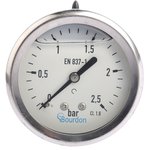 Analogue Pressure Gauge 2.5bar Back Entry, MIT3-F22.B18, 0bar min.