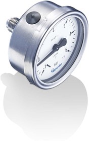 Фото 1/3 G 1/4 Analogue Pressure Gauge 2.5bar Back Entry, MEX3-F20.B18, 0bar min.