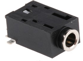 2.5 mm jack panel socket, 3 pole (stereo), SMD, plastic, 1501 02